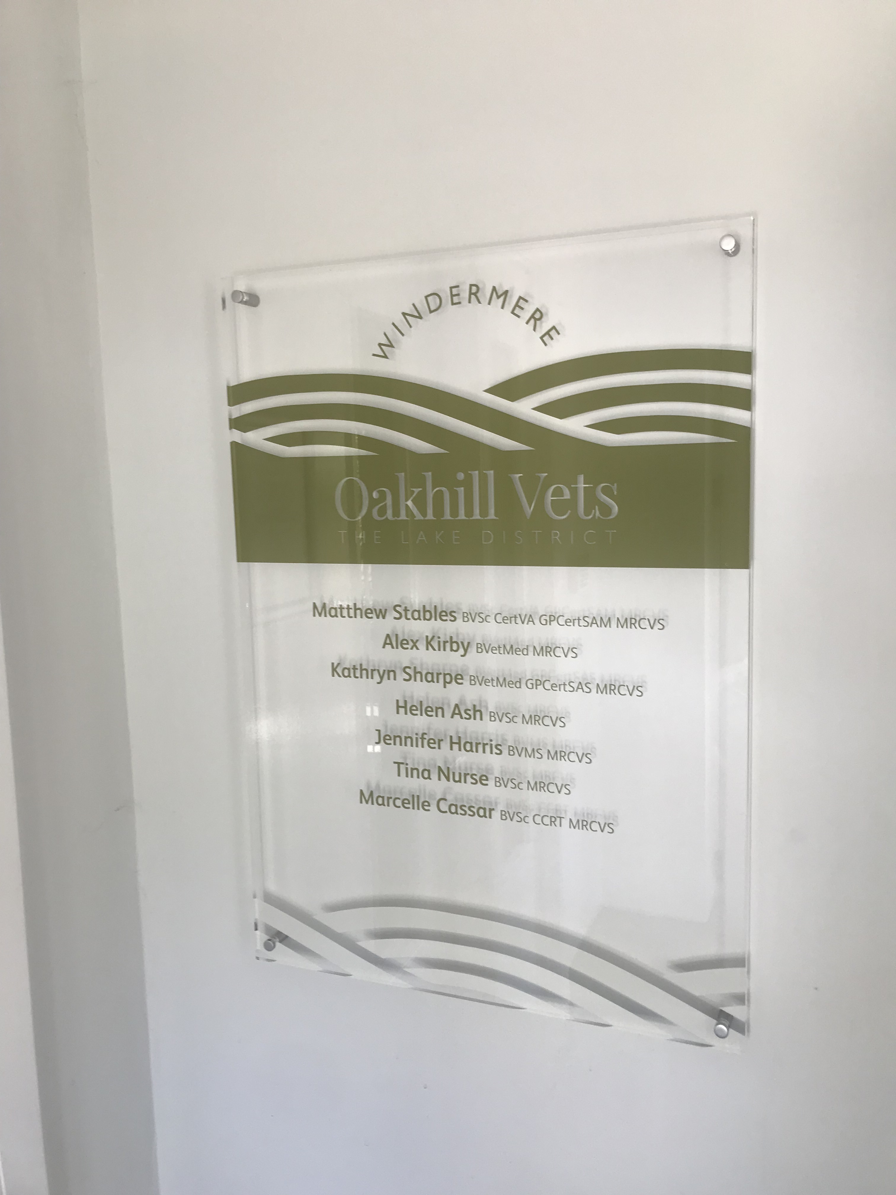 Large acrylic sign